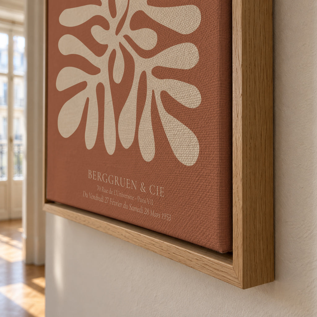 Henri Matisse papiers découpés VI - Framed canvas detail