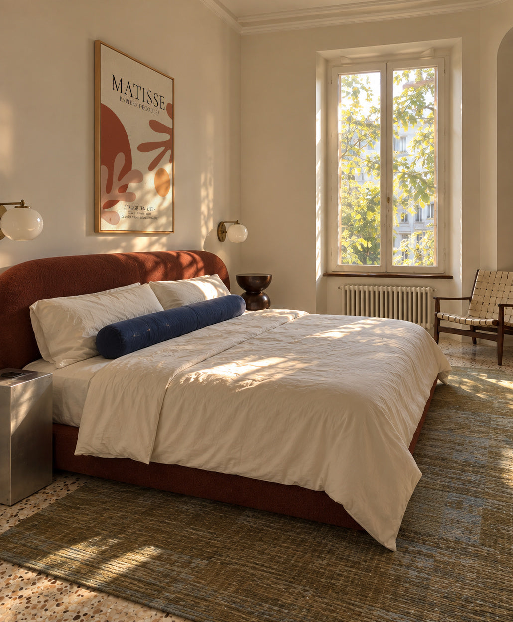 Henri Matisse papiers découpés VII - Framed canvas in an interior