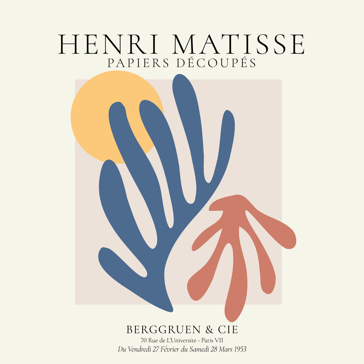 Henri Matisse papiers découpés IXX - Obra sin marco