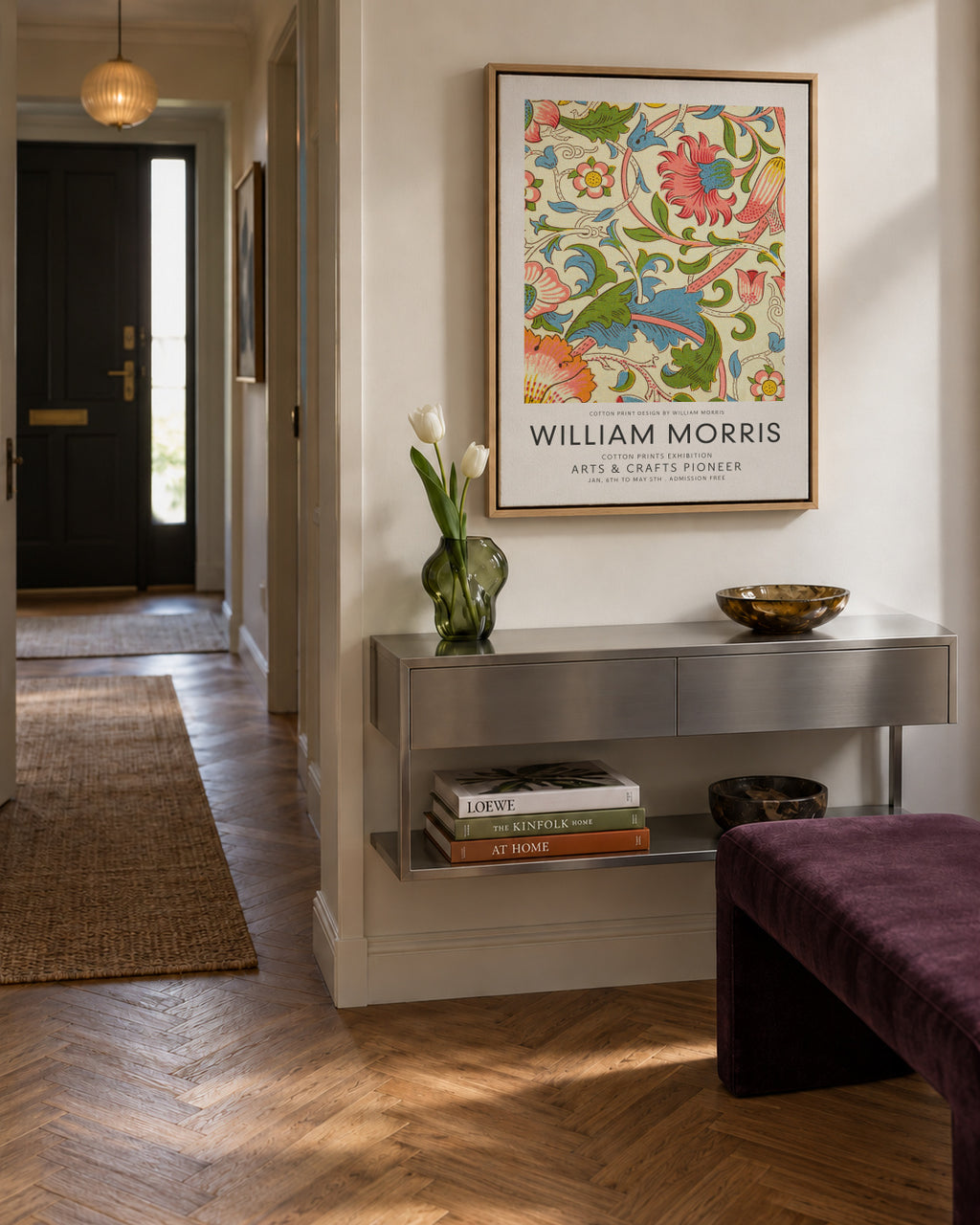 William Morris pattern I - Framed canvas in an interior