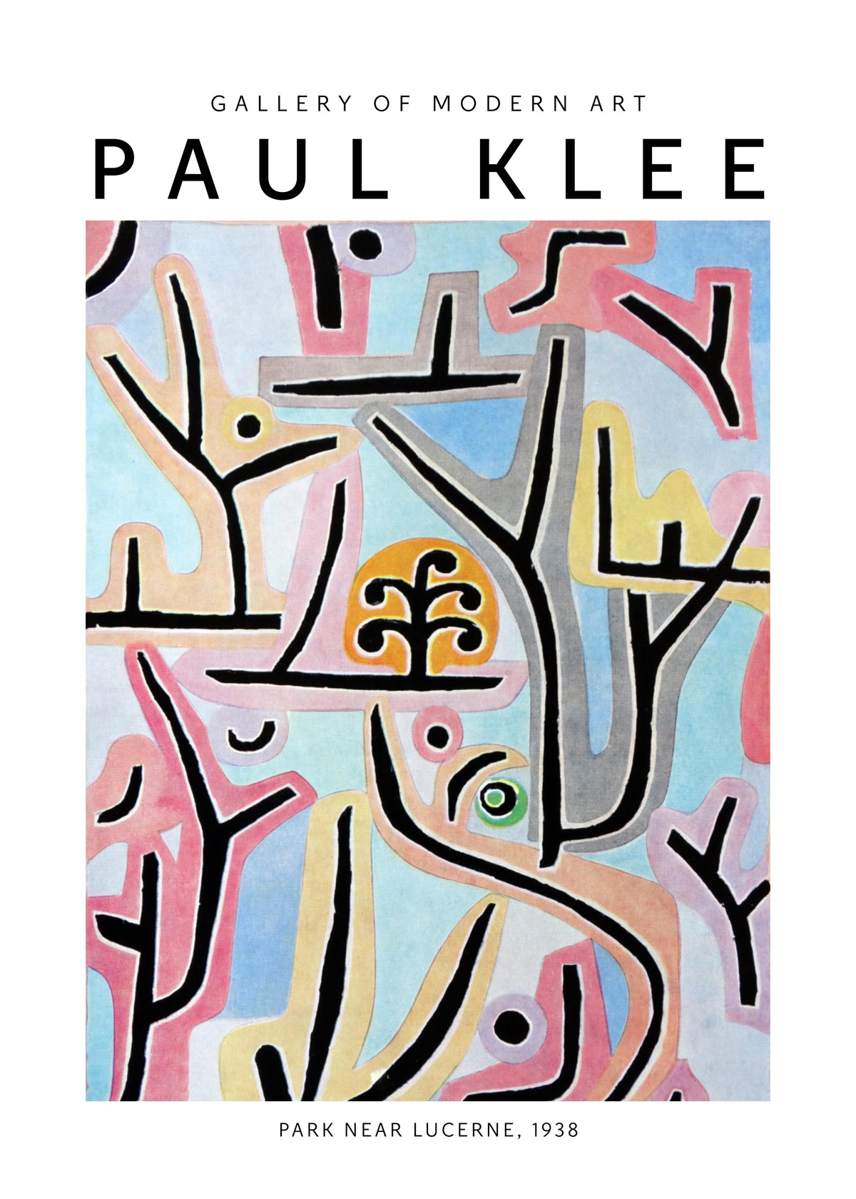 Paul Klee, PARK NEAR LUCERNE, 1938 - Unframed art print