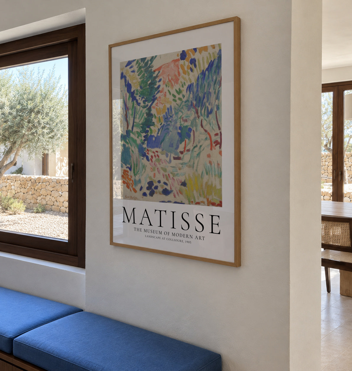 Henri Matisse LANDSCAPE AT COLLIOURE, 1905 - Framed poster in an interior