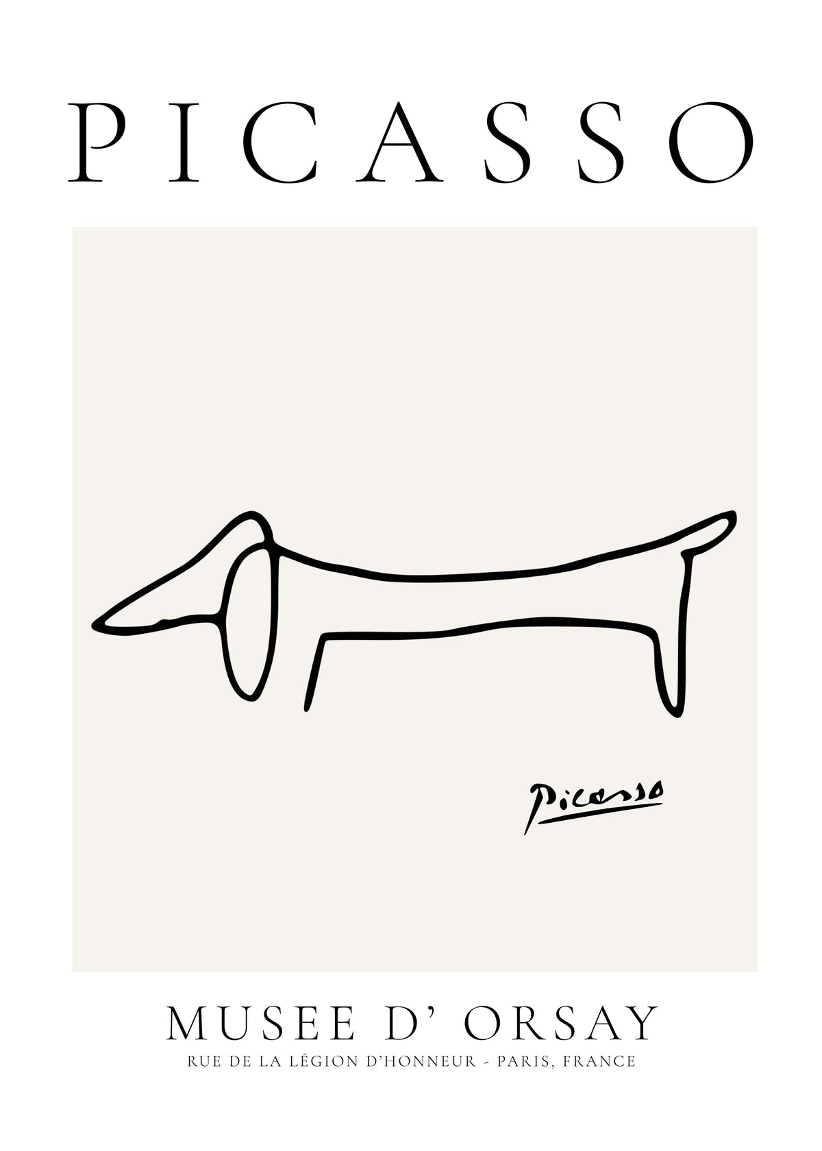 Pablo Picasso Animals Drawing Dog - Unframed art print