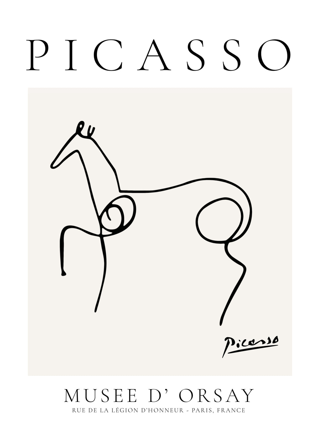 Pablo Picasso Animals Drawing Horse - Unframed art print