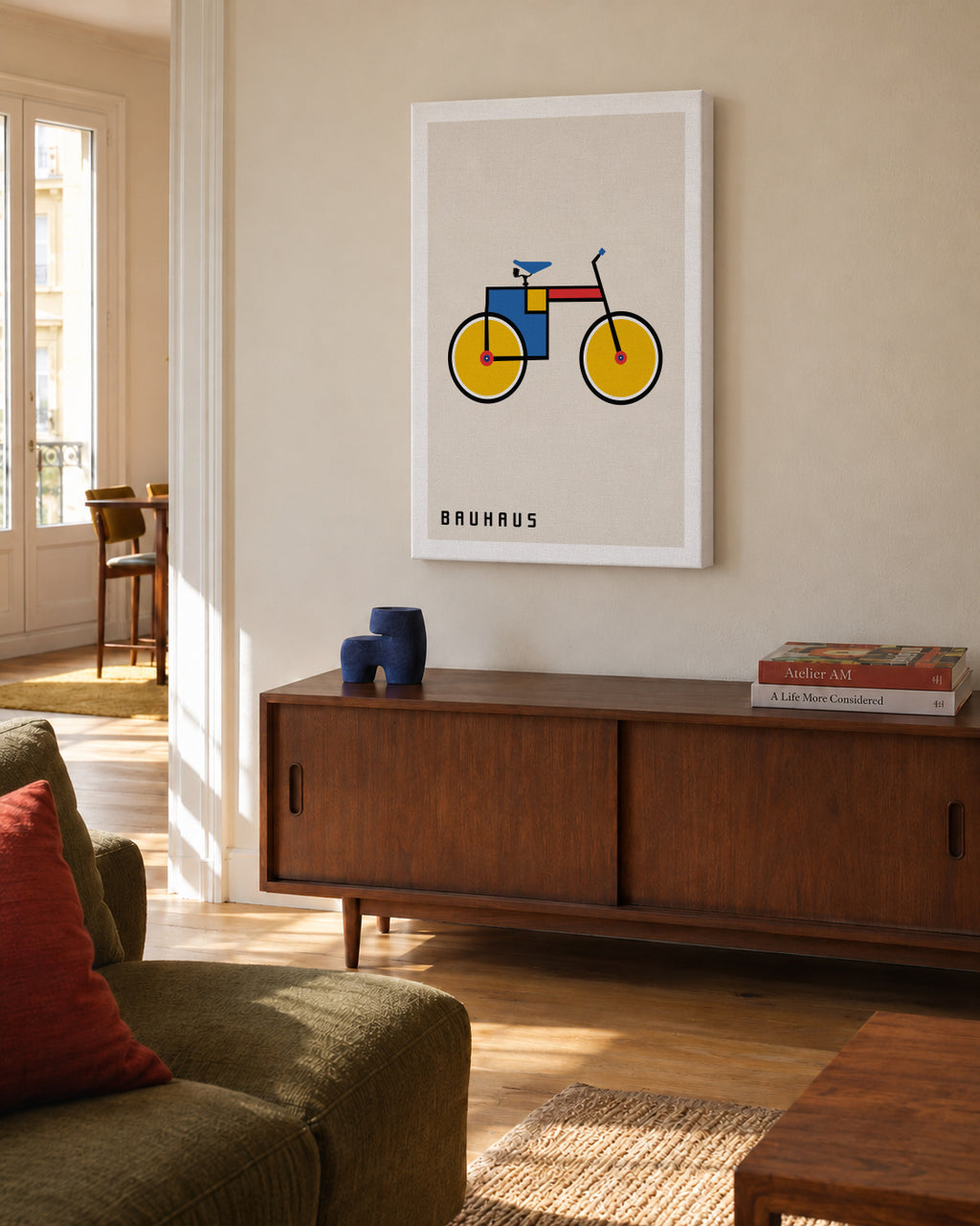 Bauhaus bicycle - Unframed canvas in an interior