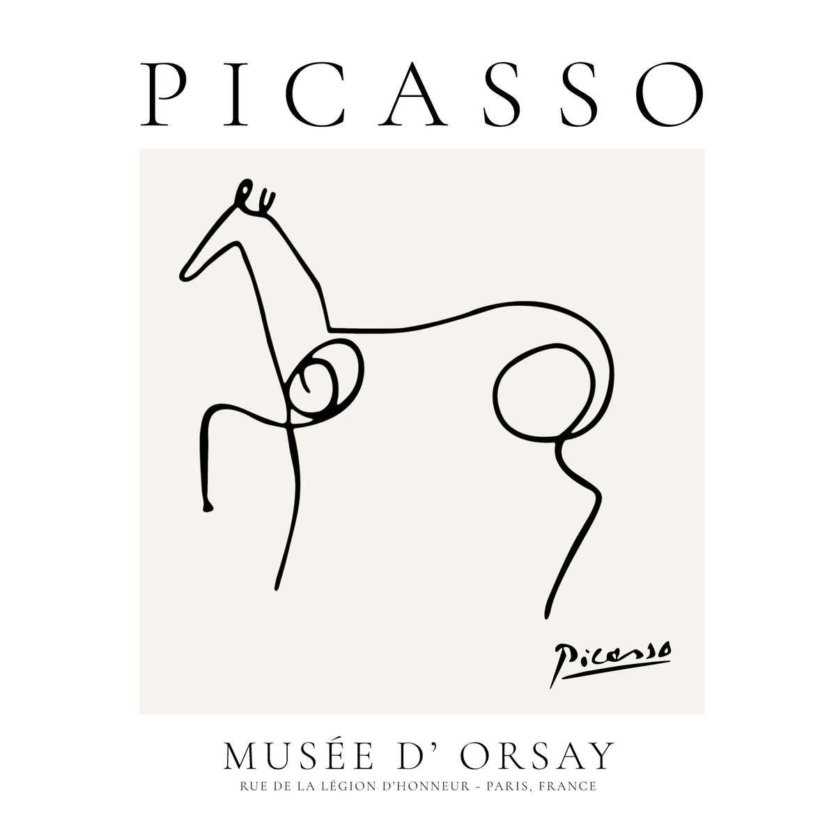 Pablo Picasso Animals Drawing Horse II - Unframed art print