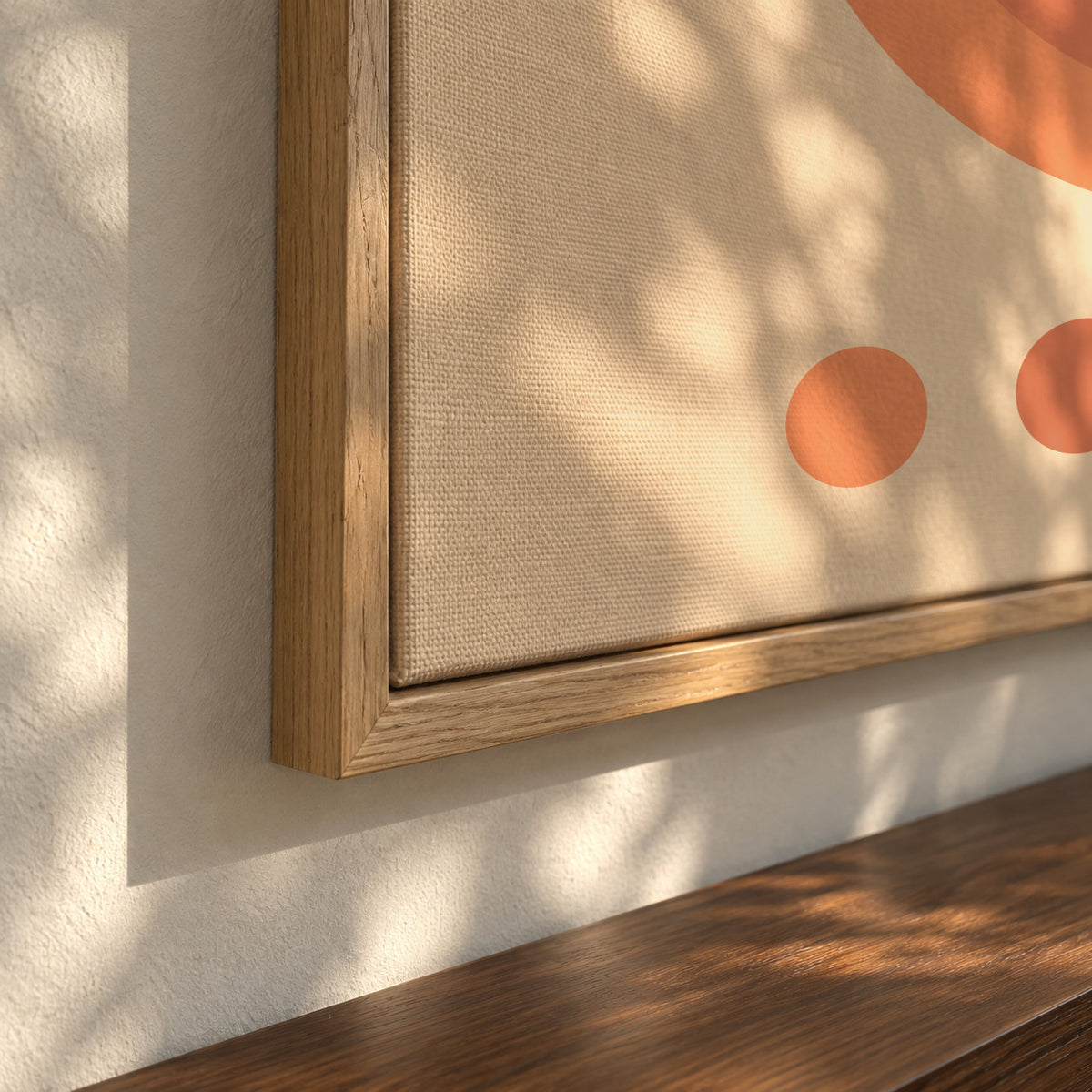 Bauhaus circles II - Framed canvas detail