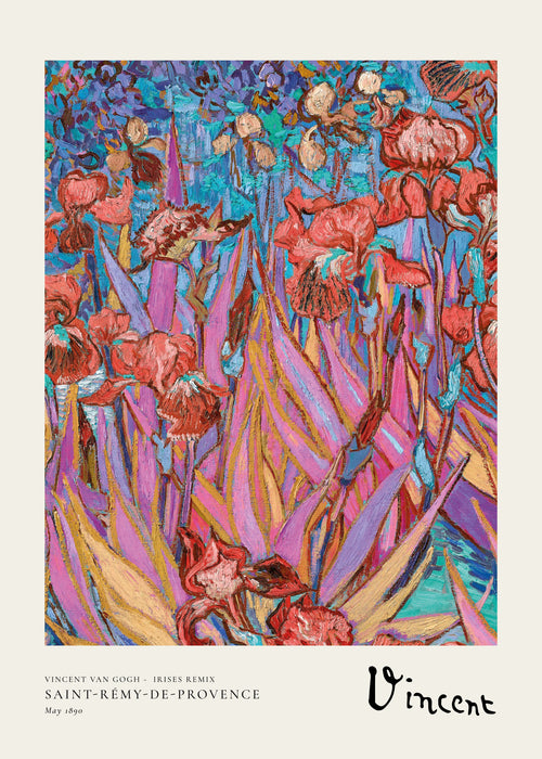 Vincent van Gogh - Irises Remix - Unframed art print