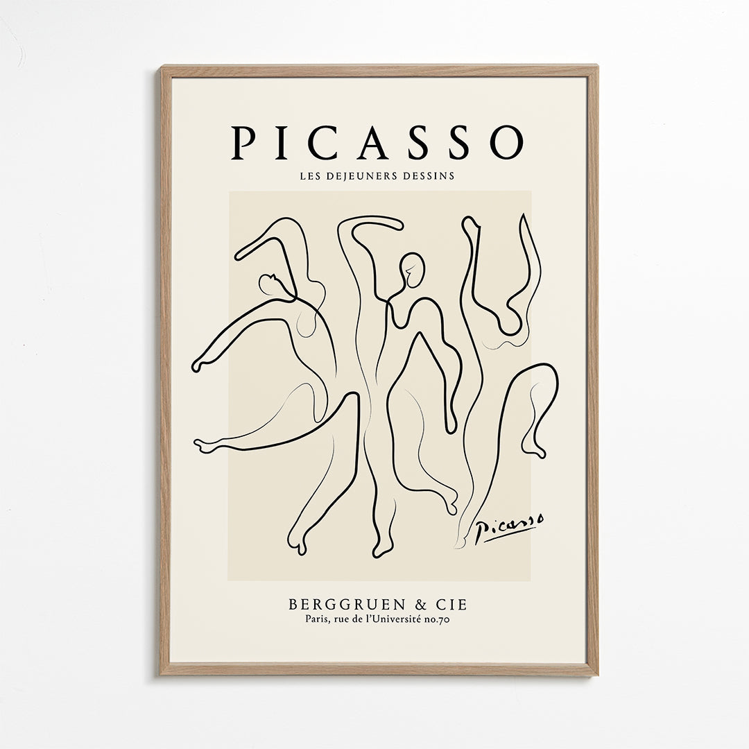 Pablo Picasso The Three Dancers Sktech poster