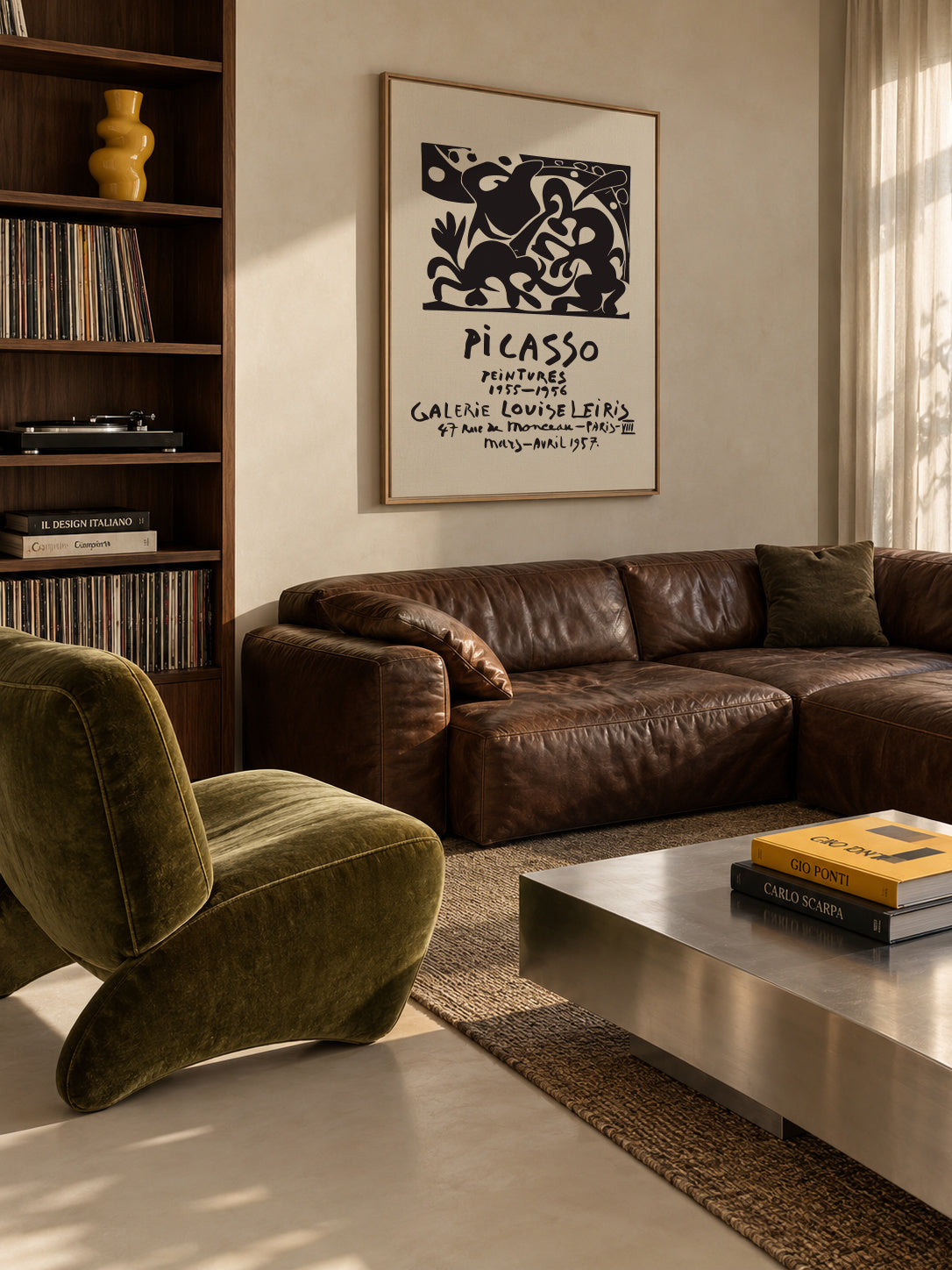 PABLO PICASSO Galerie Louise Leiris Print Poster - Framed canvas in an interior