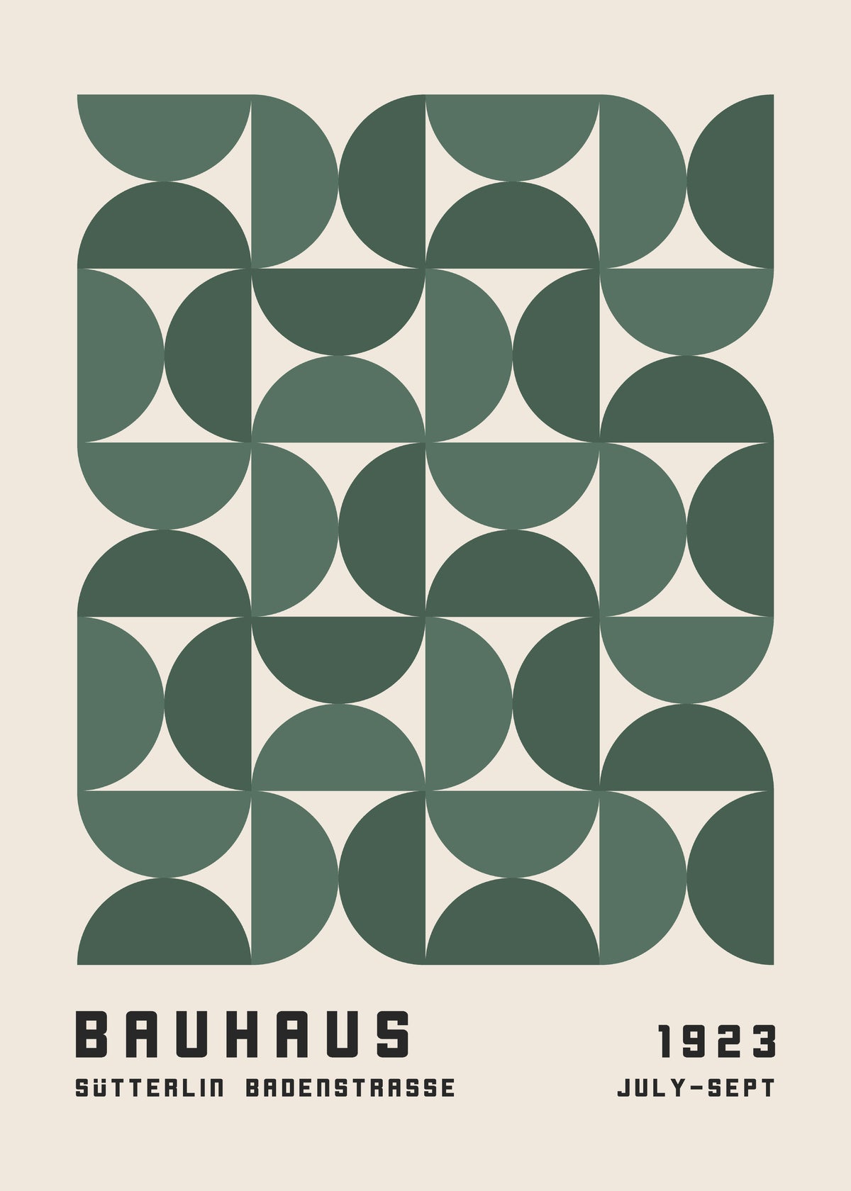 Bauhaus Green Exhibition Poster - Unframed art print