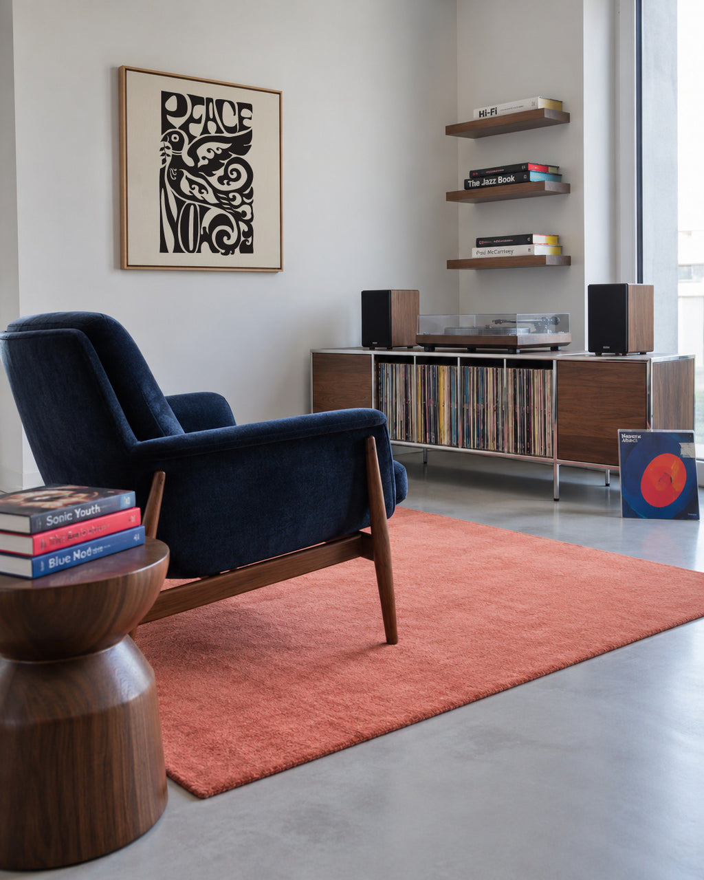 Peace Now poster, 1970 - Square - Framed canvas in an interior