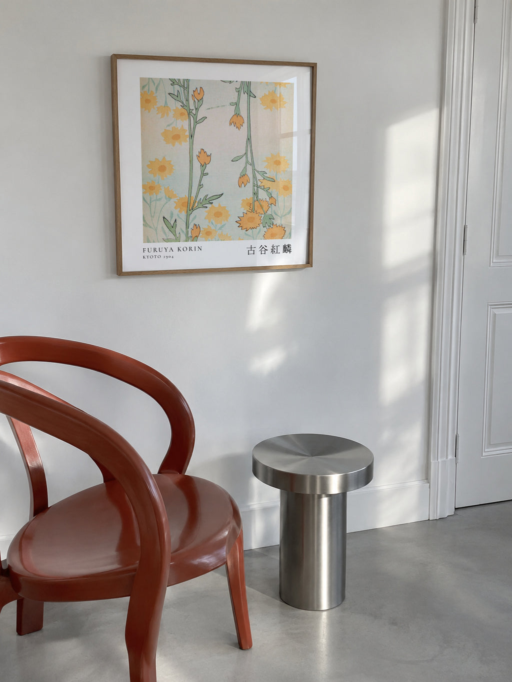 Floral Design II Shin-bijutsukai by Korin Furuya - Square - Framed poster in an interior