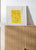 Yellow Woodblock print from Yatsuo no tsubaki by Taguchi Tomoki - Square