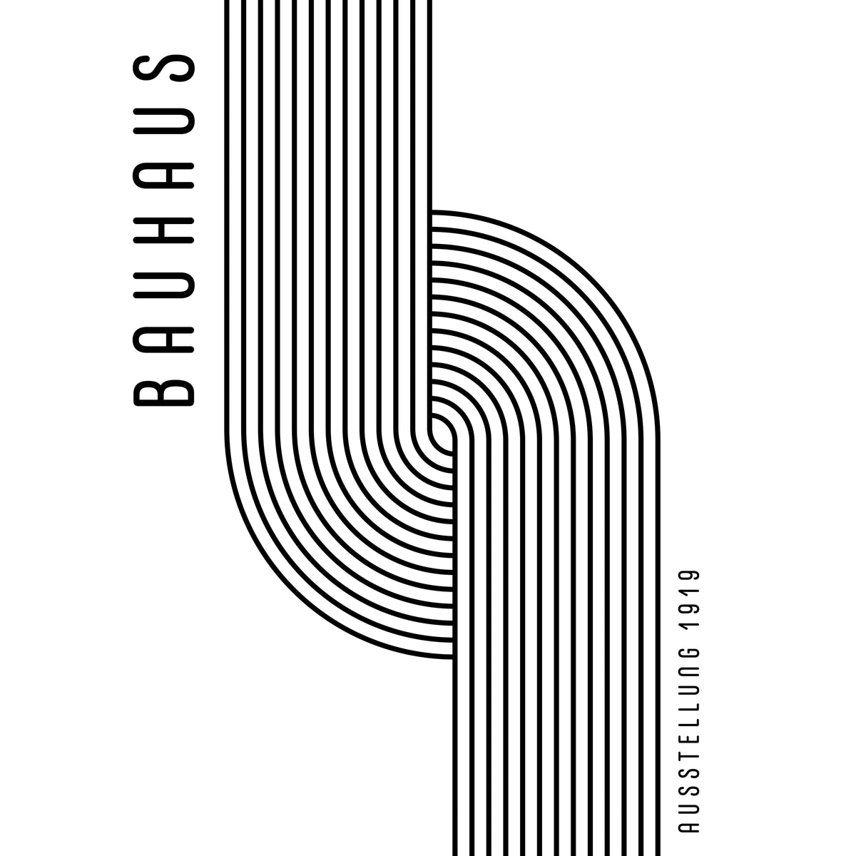 BAUHAUS AUSSTELLUNG Exhibition Poster 1919 - Square - Unframed art print