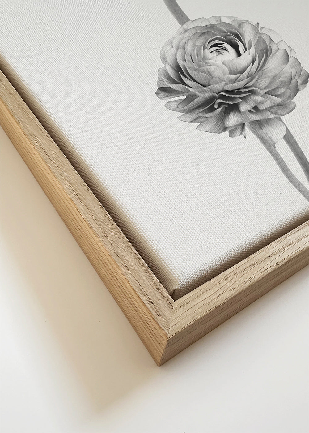 Flowers black and white photograph - Square