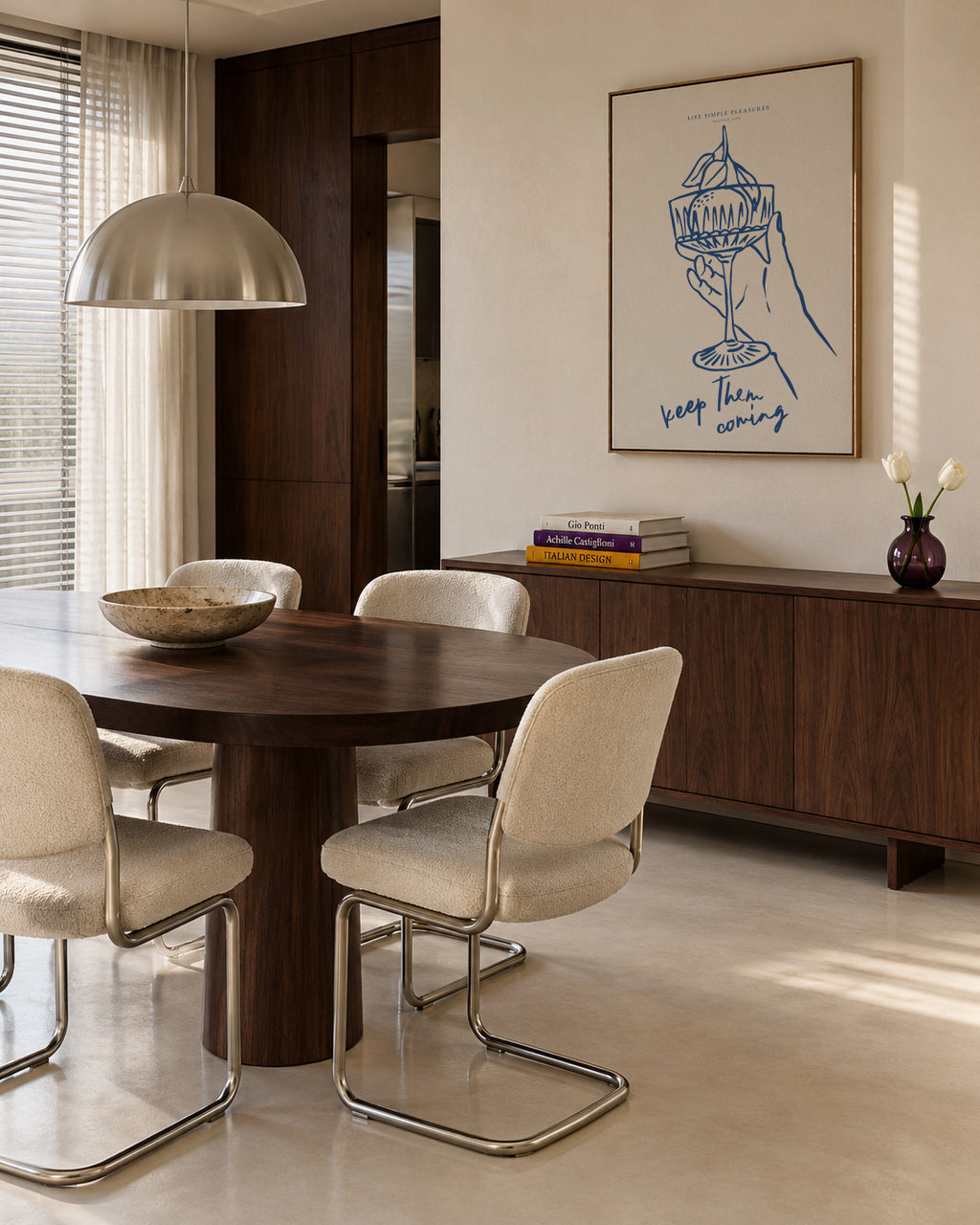 Life Simple simple pleasures - Cocktails - Framed canvas in an interior