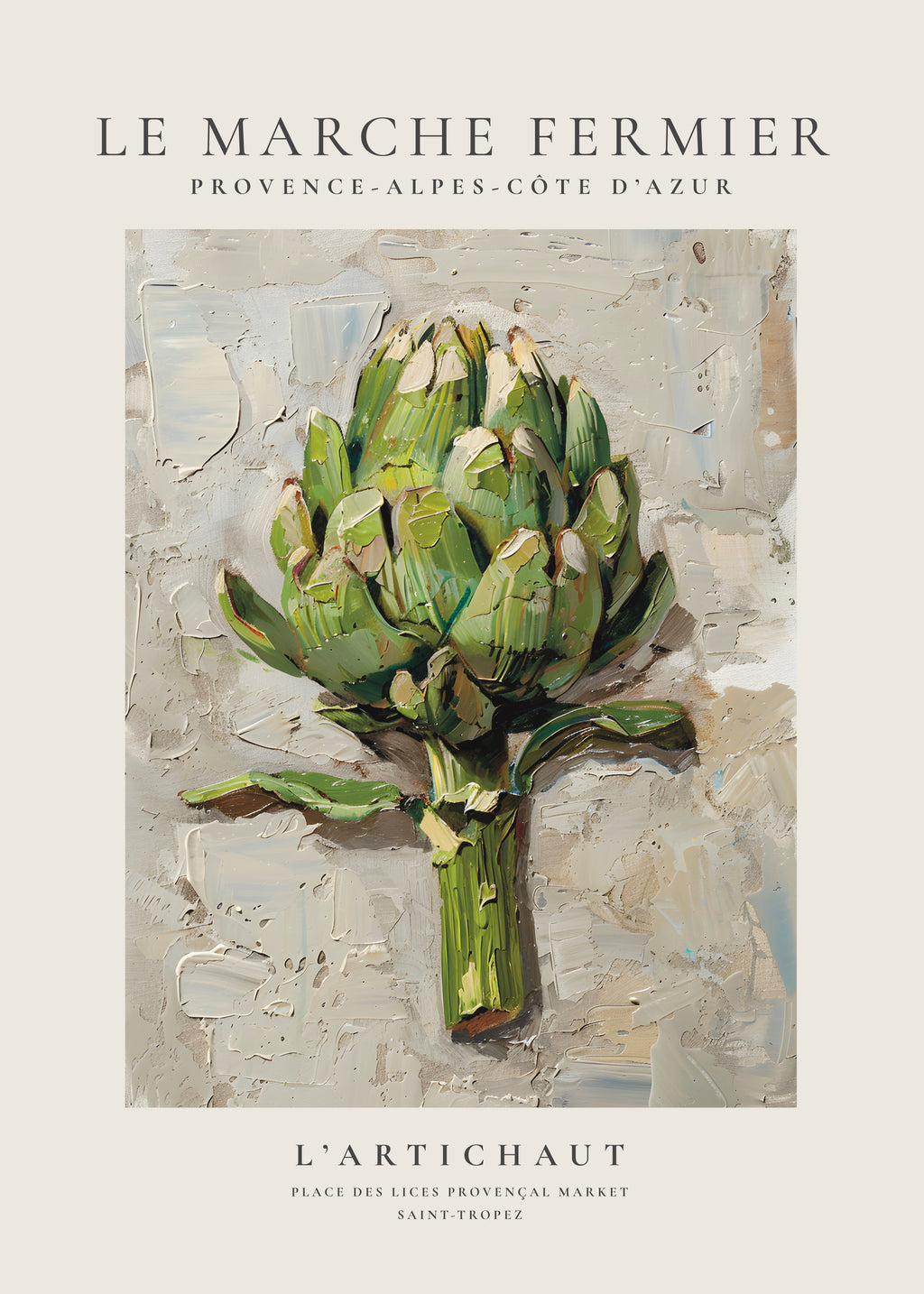Le marche fermier - L’Artichaut - Unframed art print