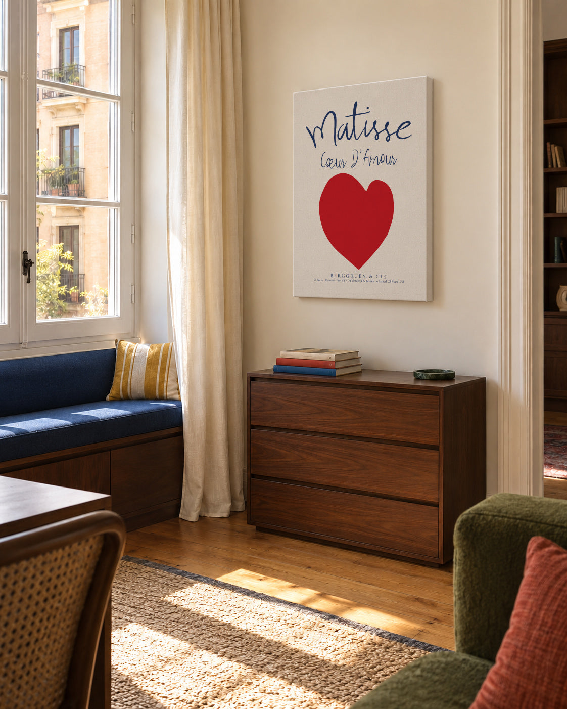 Henri Matisse, Coeur d'amour - Unframed canvas in an interior