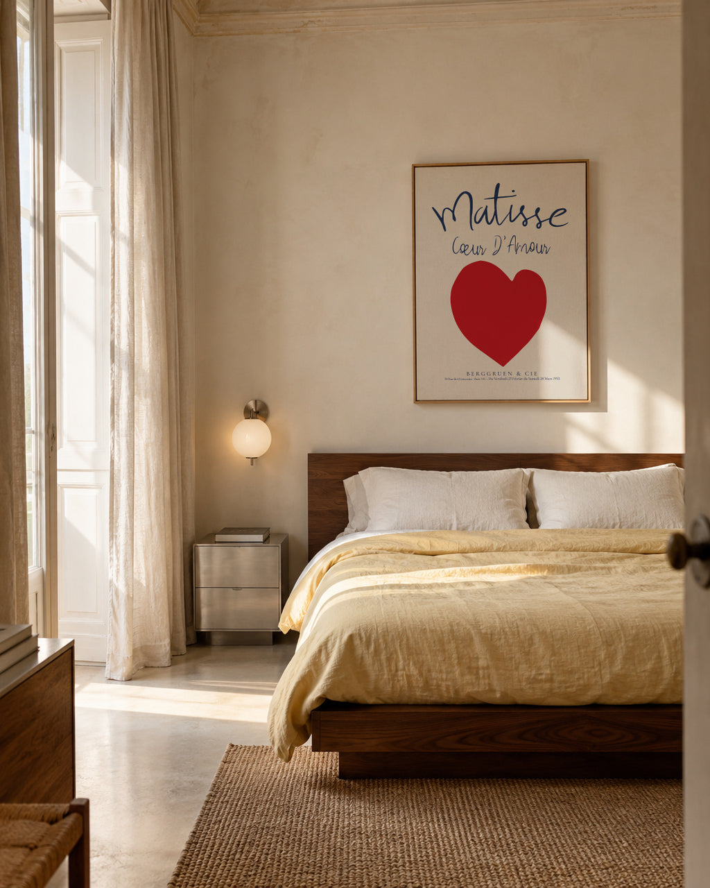 Henri Matisse, Coeur d'amour - Framed canvas in an interior