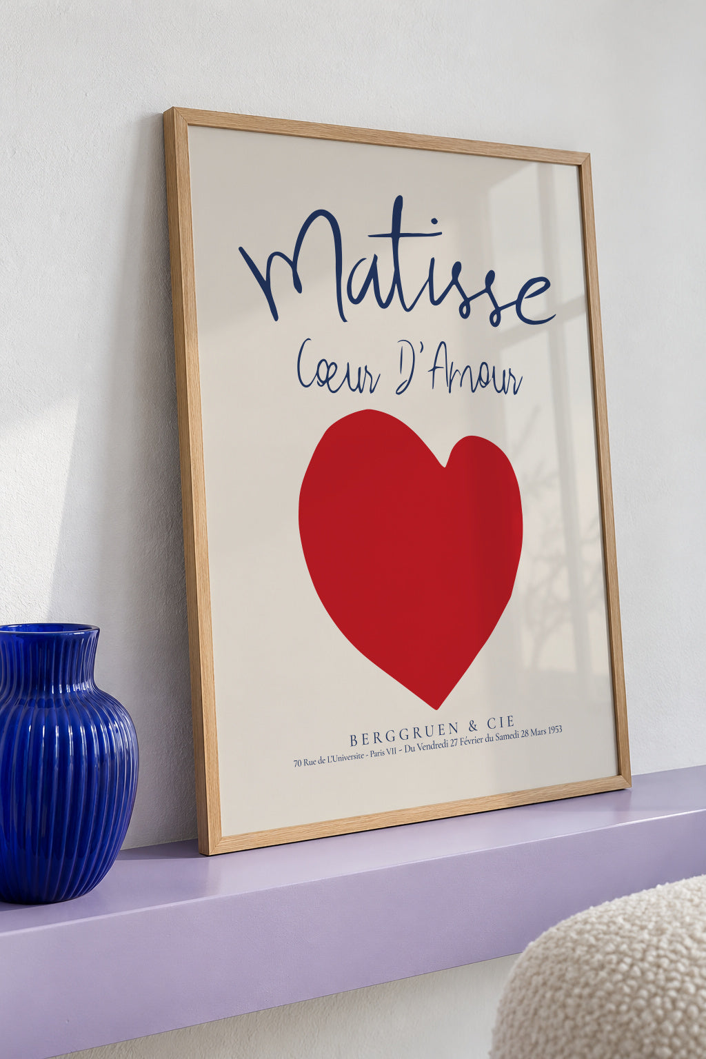 Henri Matisse, Coeur d'amour - Framed poster detail