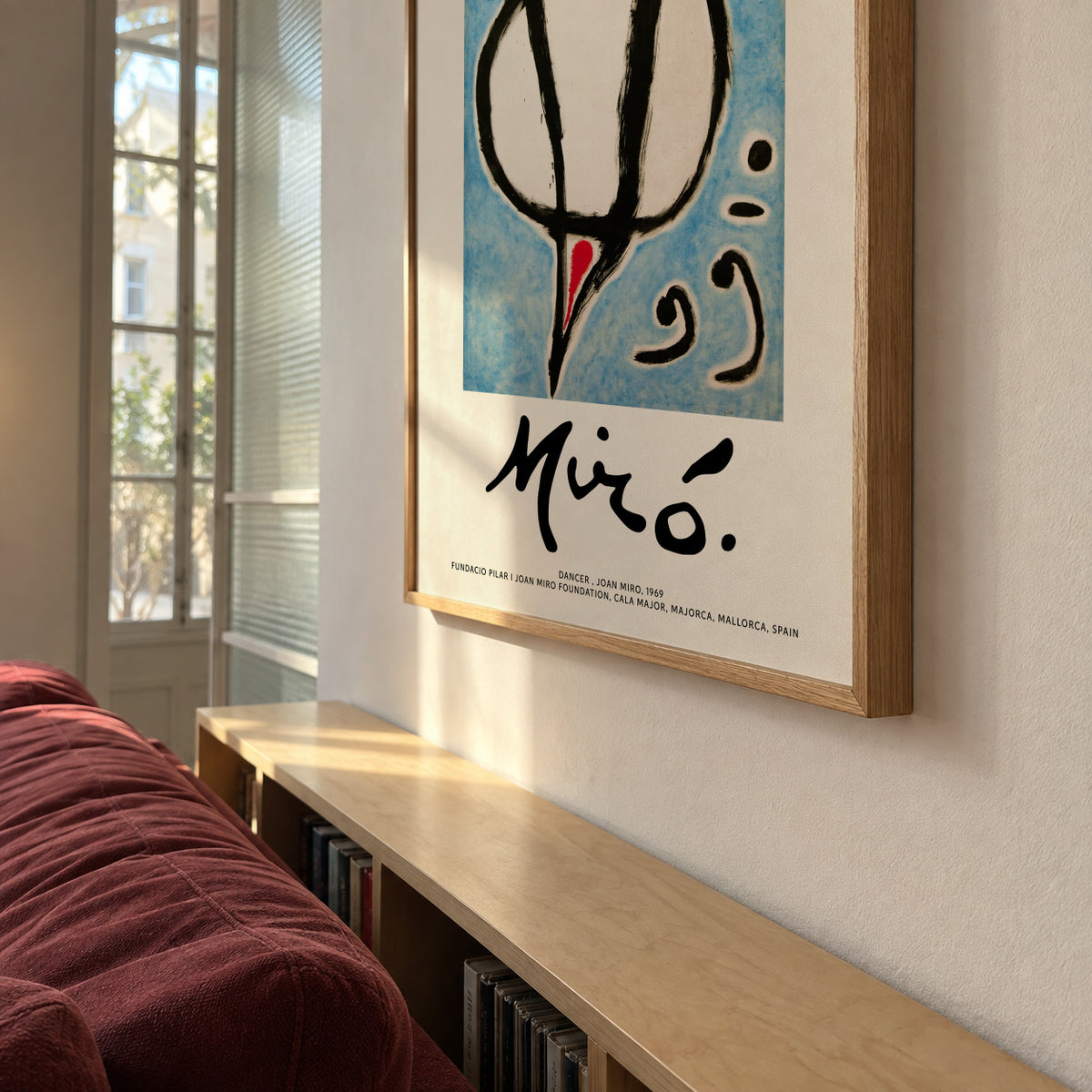 Joan Miro, Dancer I - Framed poster in an interior