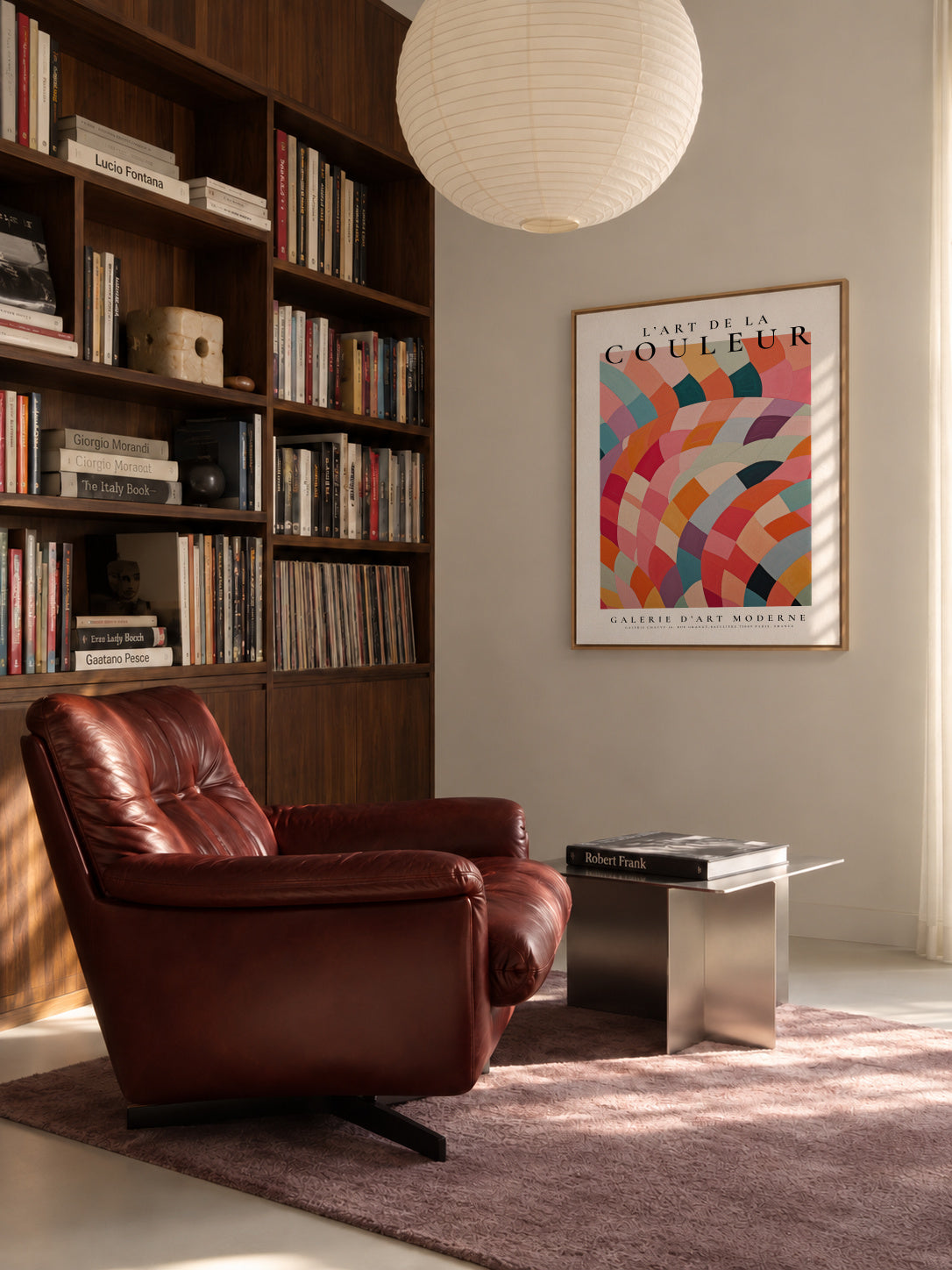 L'Art De La Couleur - Framed canvas in an interior