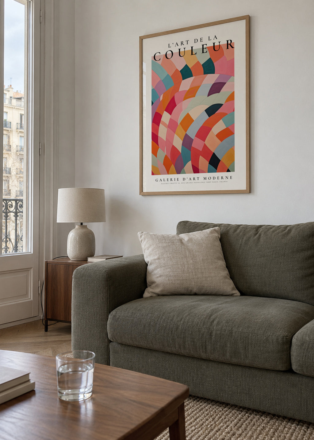 L'Art De La Couleur - Framed poster in an interior