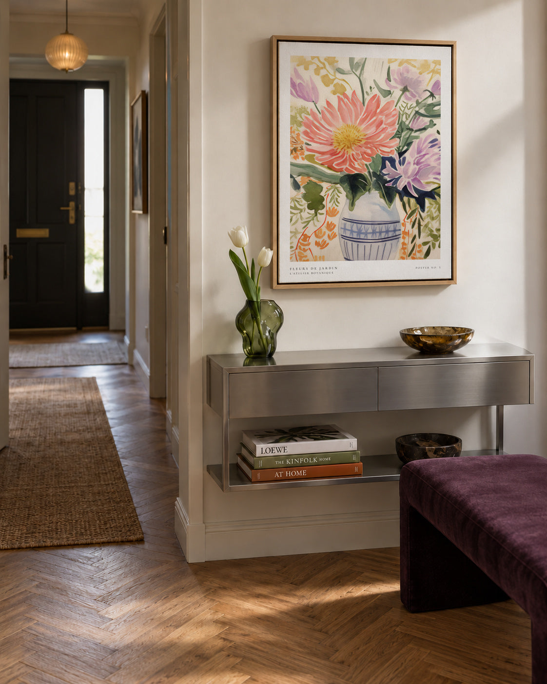 Fleurs de Jardin - Poster No. 5 - Framed canvas in an interior
