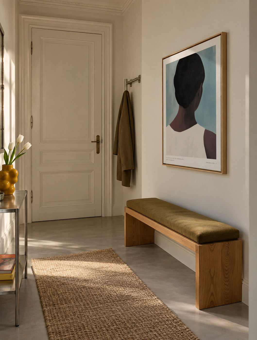 La collection de portraits - Poster No. 2 - Framed canvas in an interior