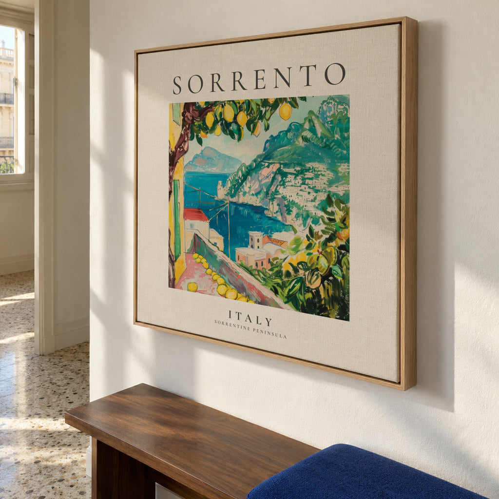 Sorrento, Italy - SQUARE - Framed canvas in an interior