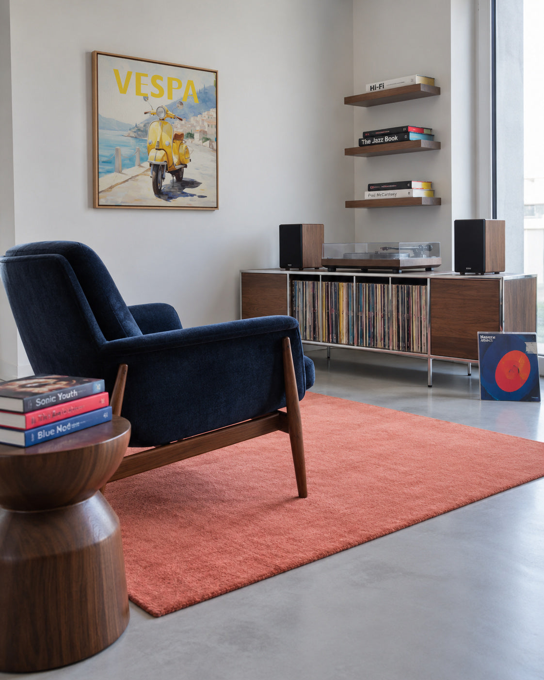 Vespa - SQUARE - Framed canvas in an interior