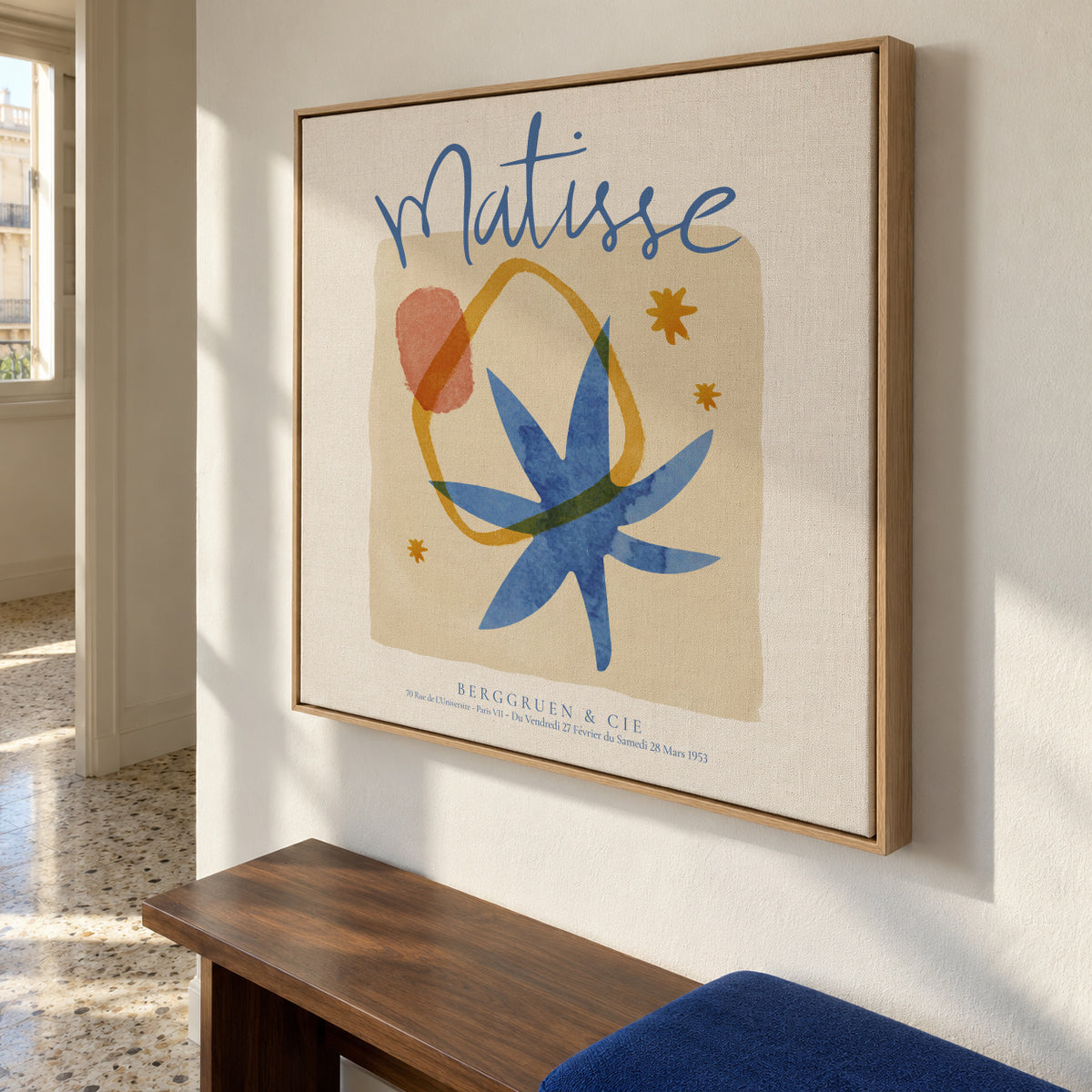 Henri Matisse, l'univers - SQUARE - Framed canvas in an interior