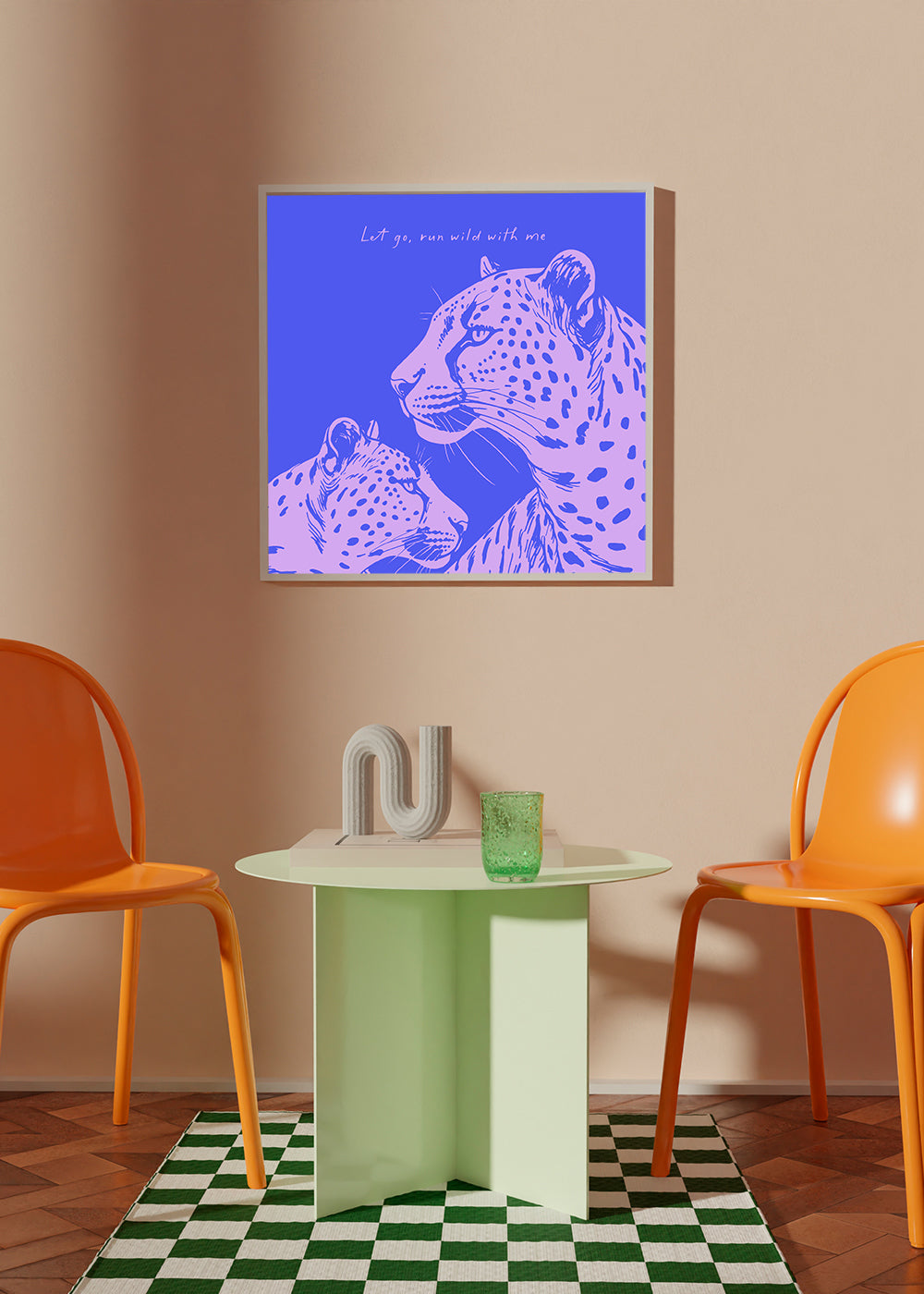 Two Leopards - SQUARE