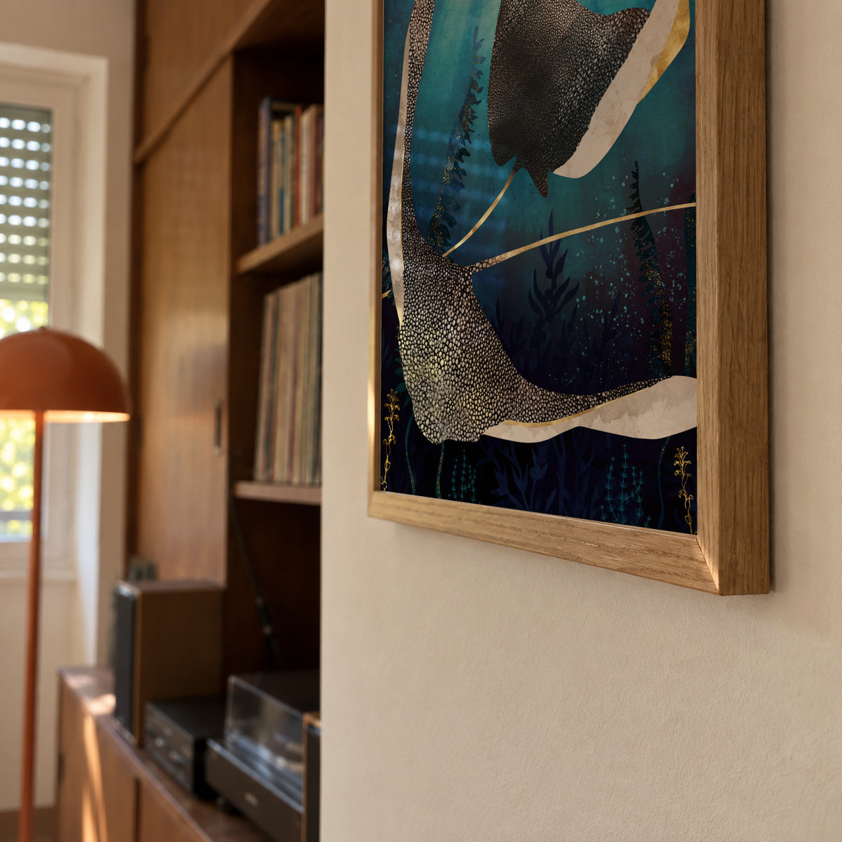 Metallic Stingray - Framed poster detail