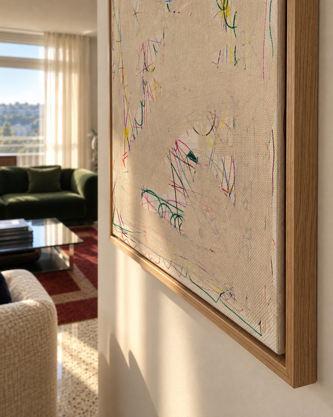 Childhood - Framed canvas detail