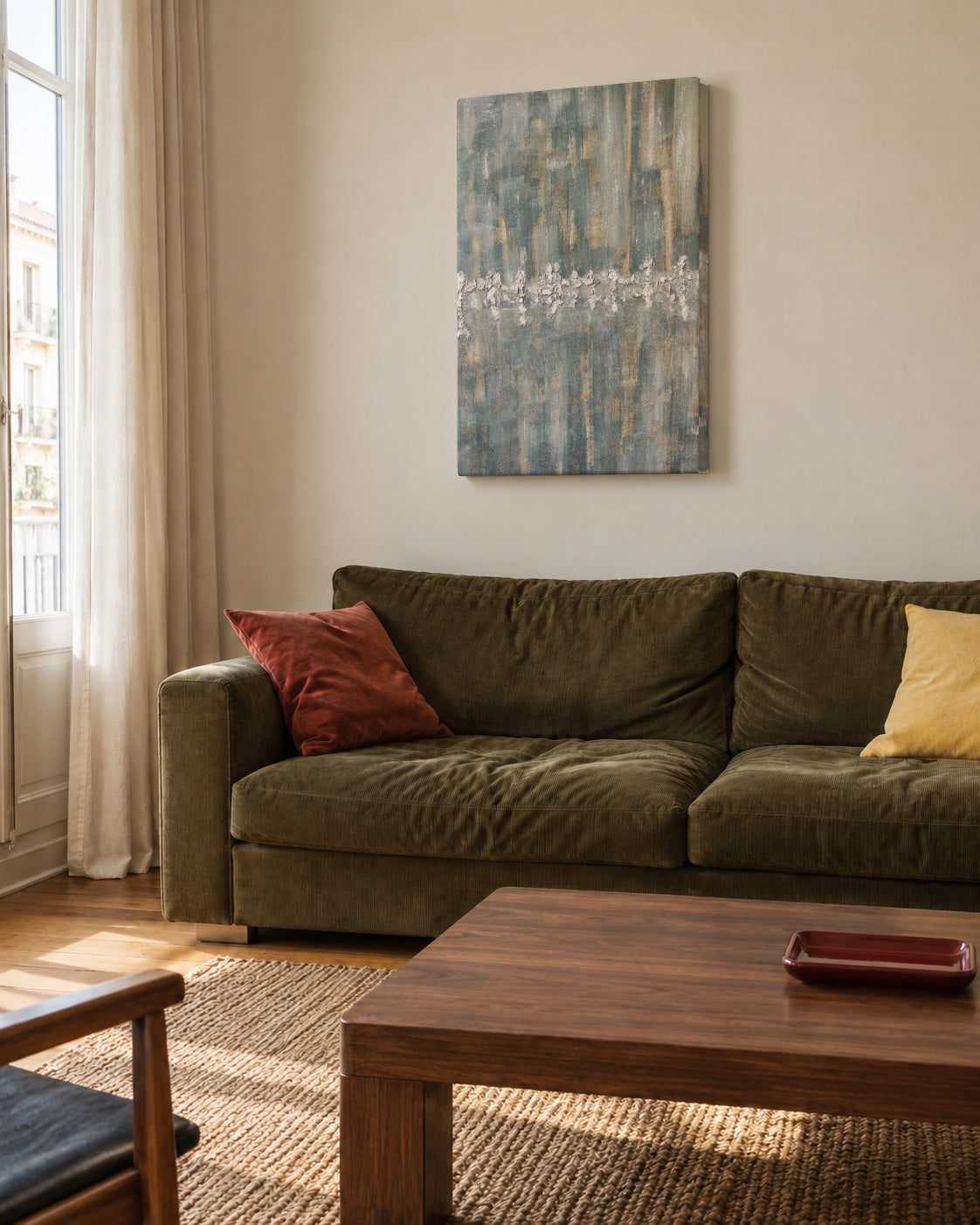 Punto de inflexión - Unframed canvas in an interior