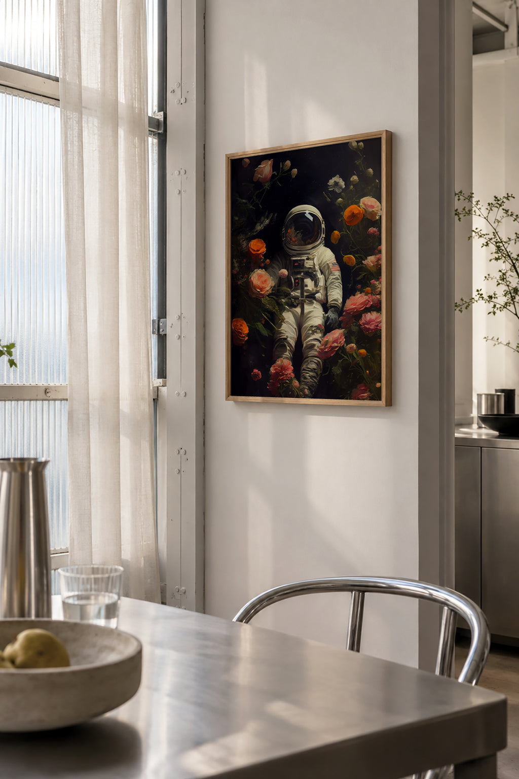 My space garden - Framed poster in an interior