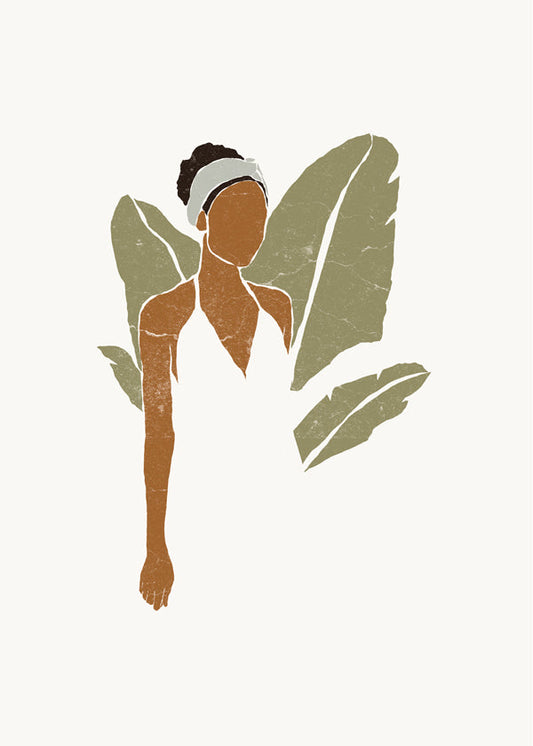 Boho Bird of Paradise Leaves III