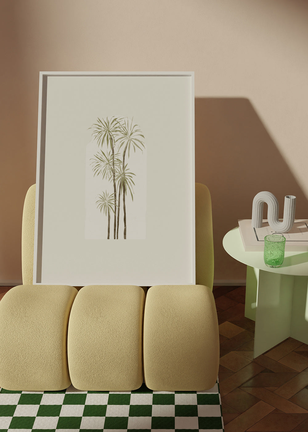 Tropical Window III - Framed poster in an interior