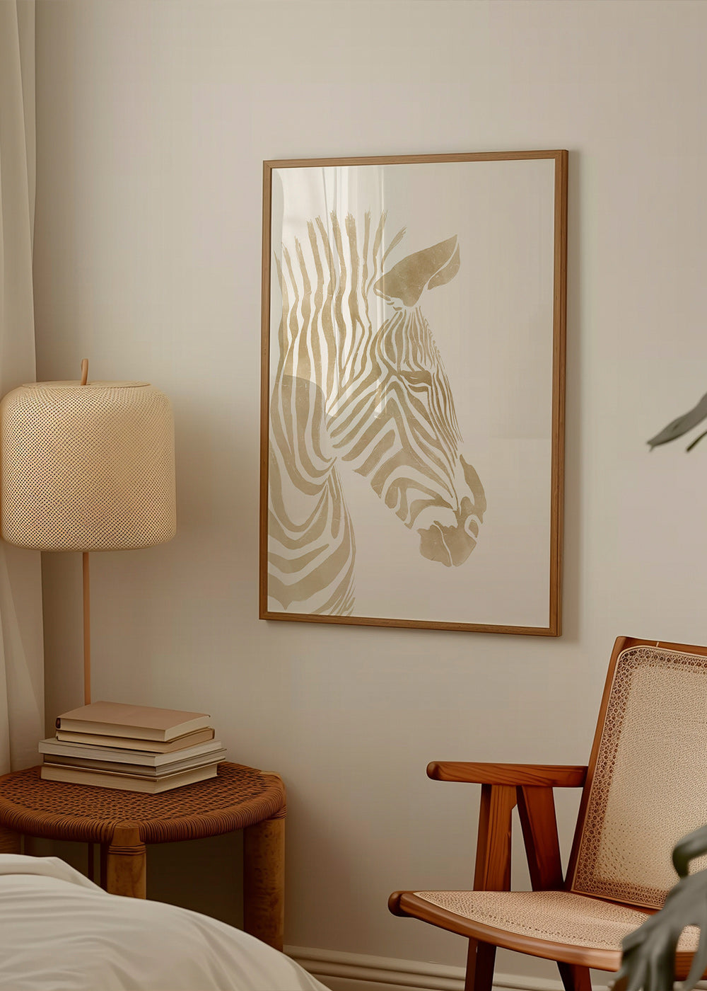 Cuadro de cebra minimalista beige – Product2