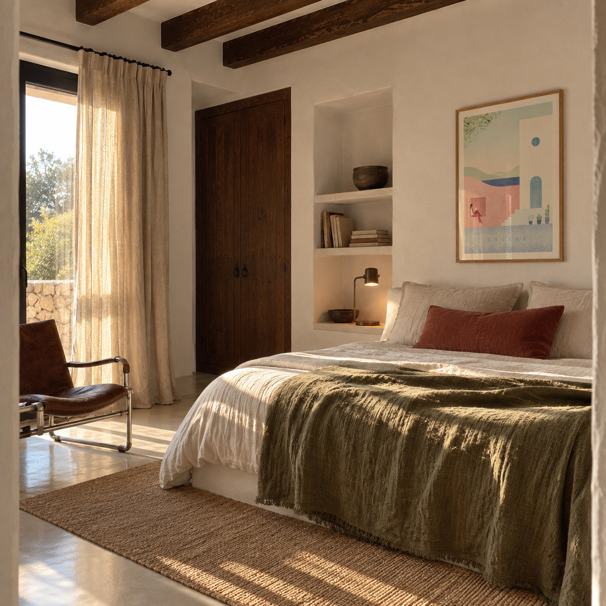 Greece - Framed poster in an interior