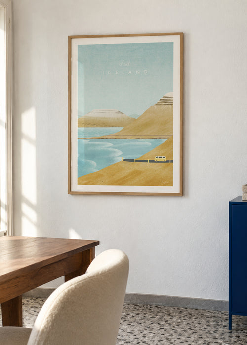 Iceland - Framed poster in an interior