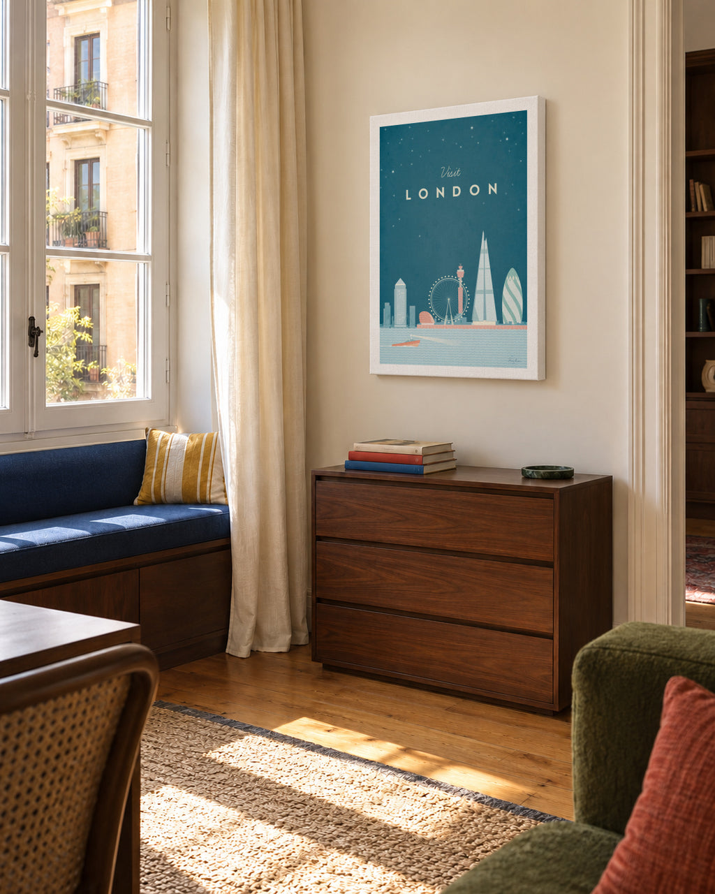 London - Unframed canvas in an interior