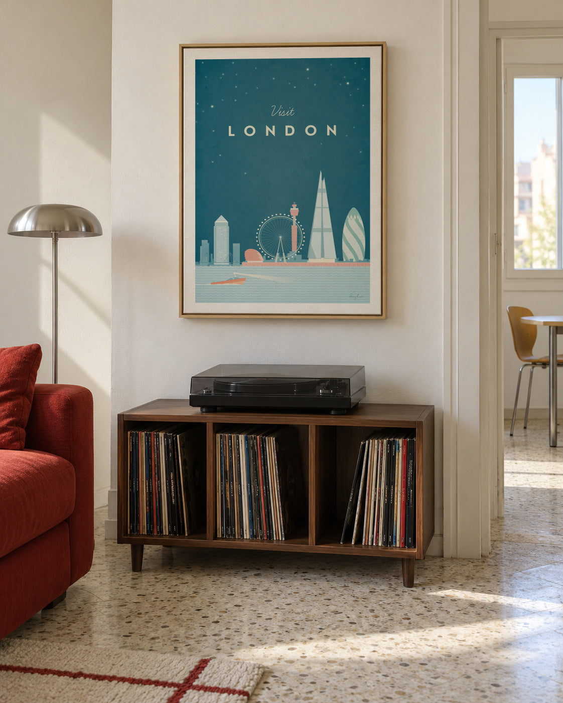 London - Framed canvas in an interior