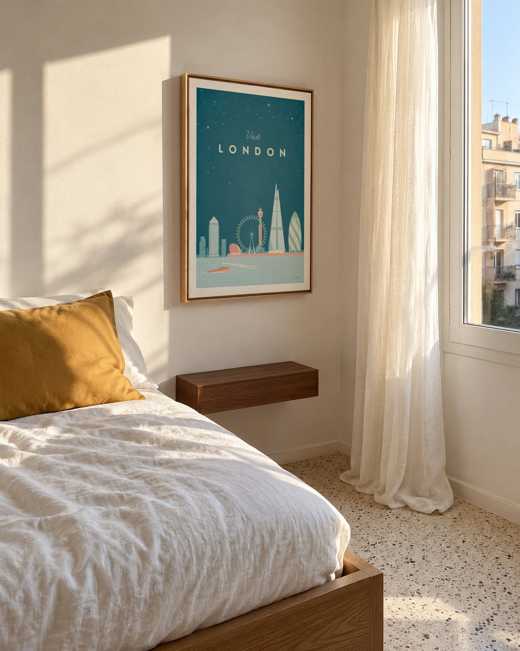 London - Framed canvas in an interior