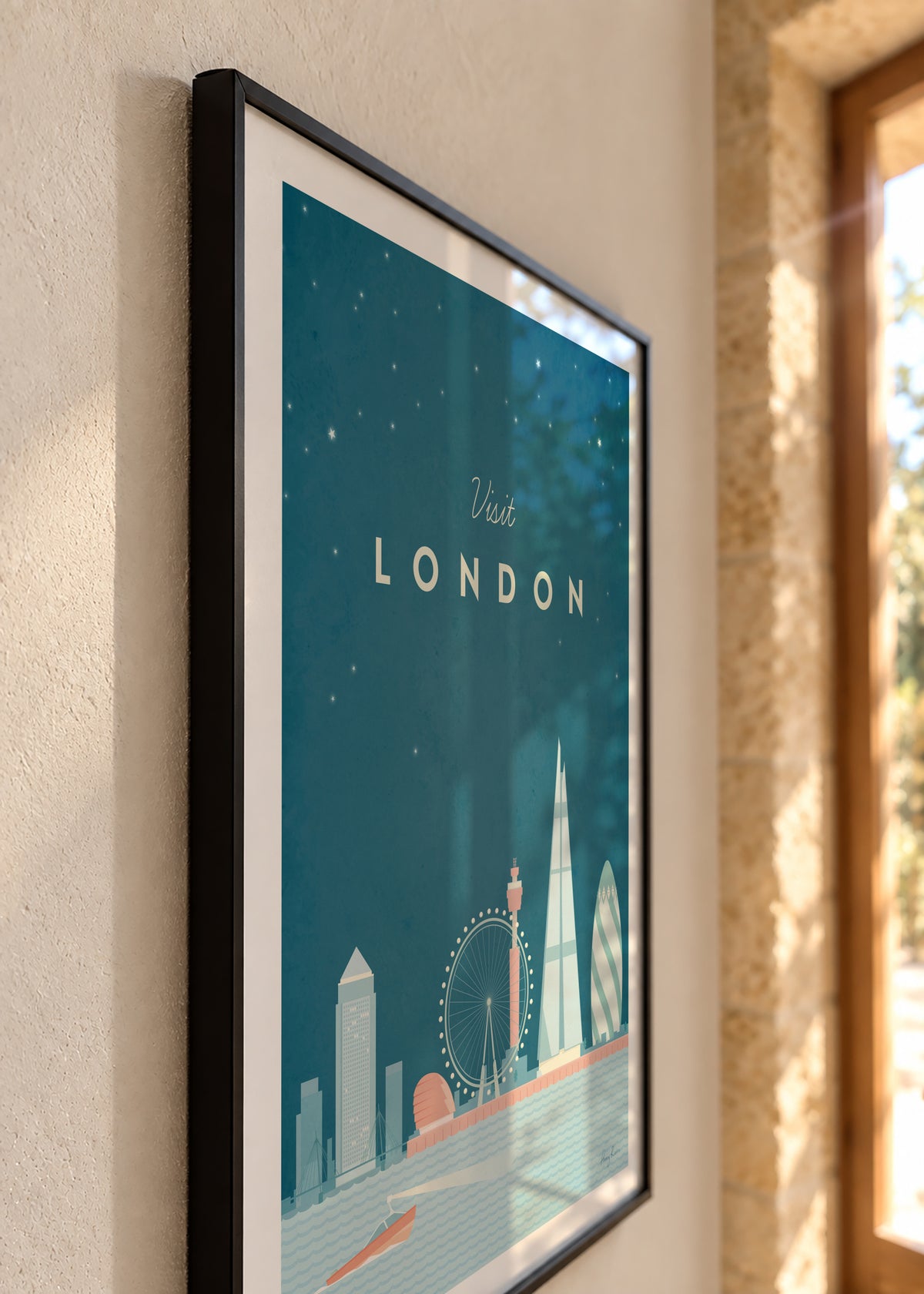 London - Framed poster detail