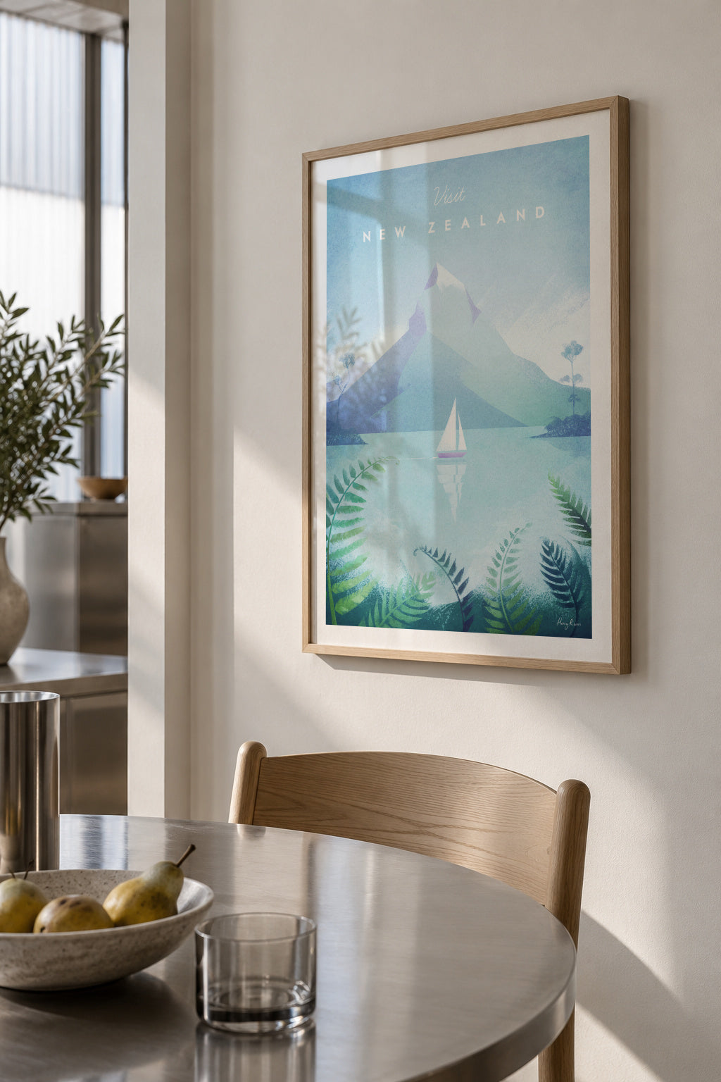New Zealand - Framed poster in an interior