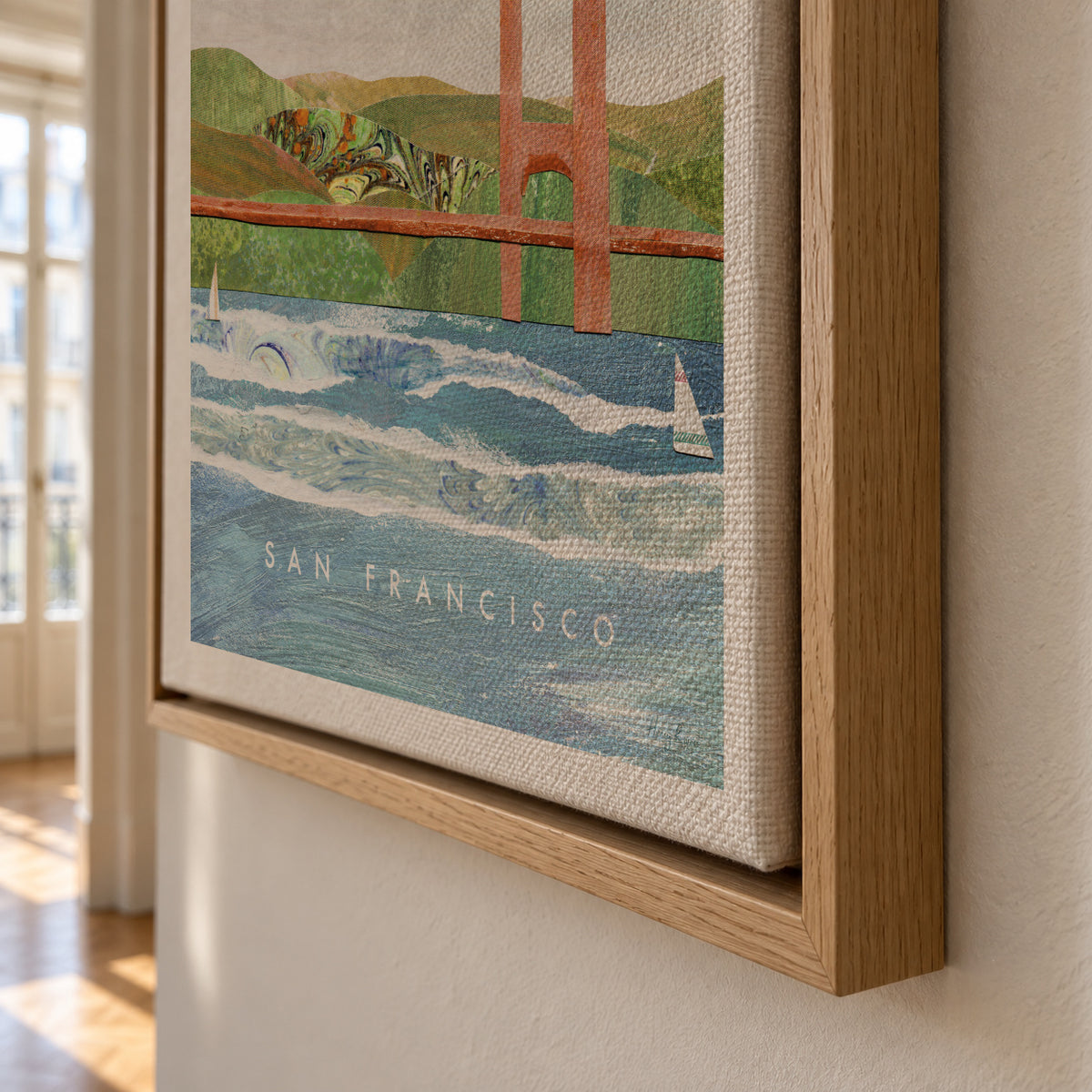 San Francisco II - Framed canvas detail