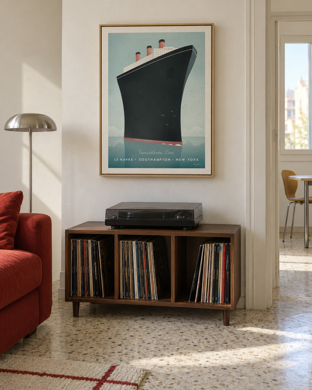 Transatlantic - Framed canvas in an interior